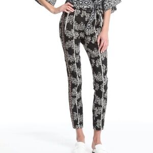 Byron Lars Black and White Patterned Pants stretchy